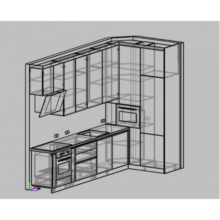 Современная угловая кухня 